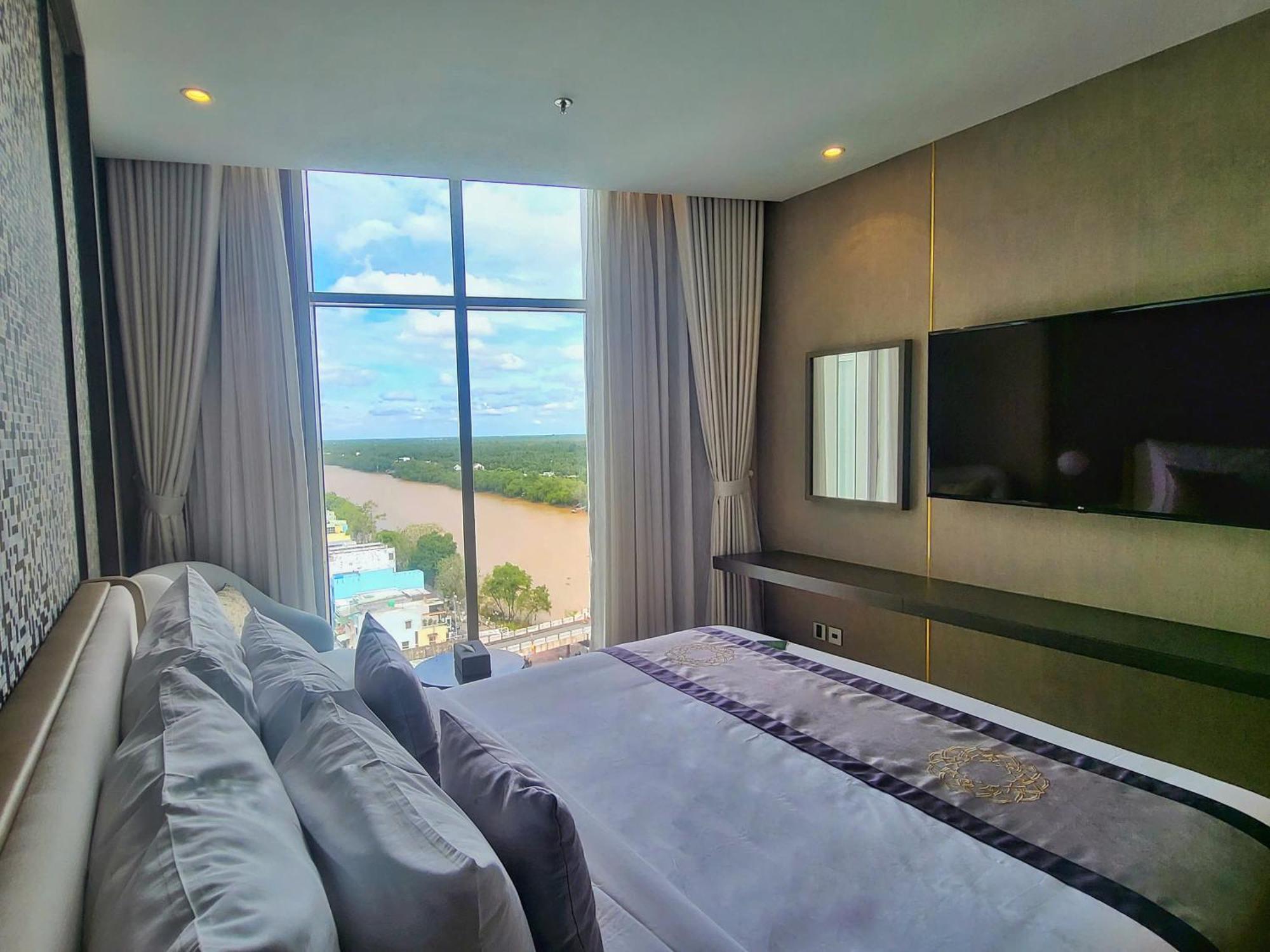 本特钻石之星酒店 Ben Tre 外观 照片 A bedroom at the hotel