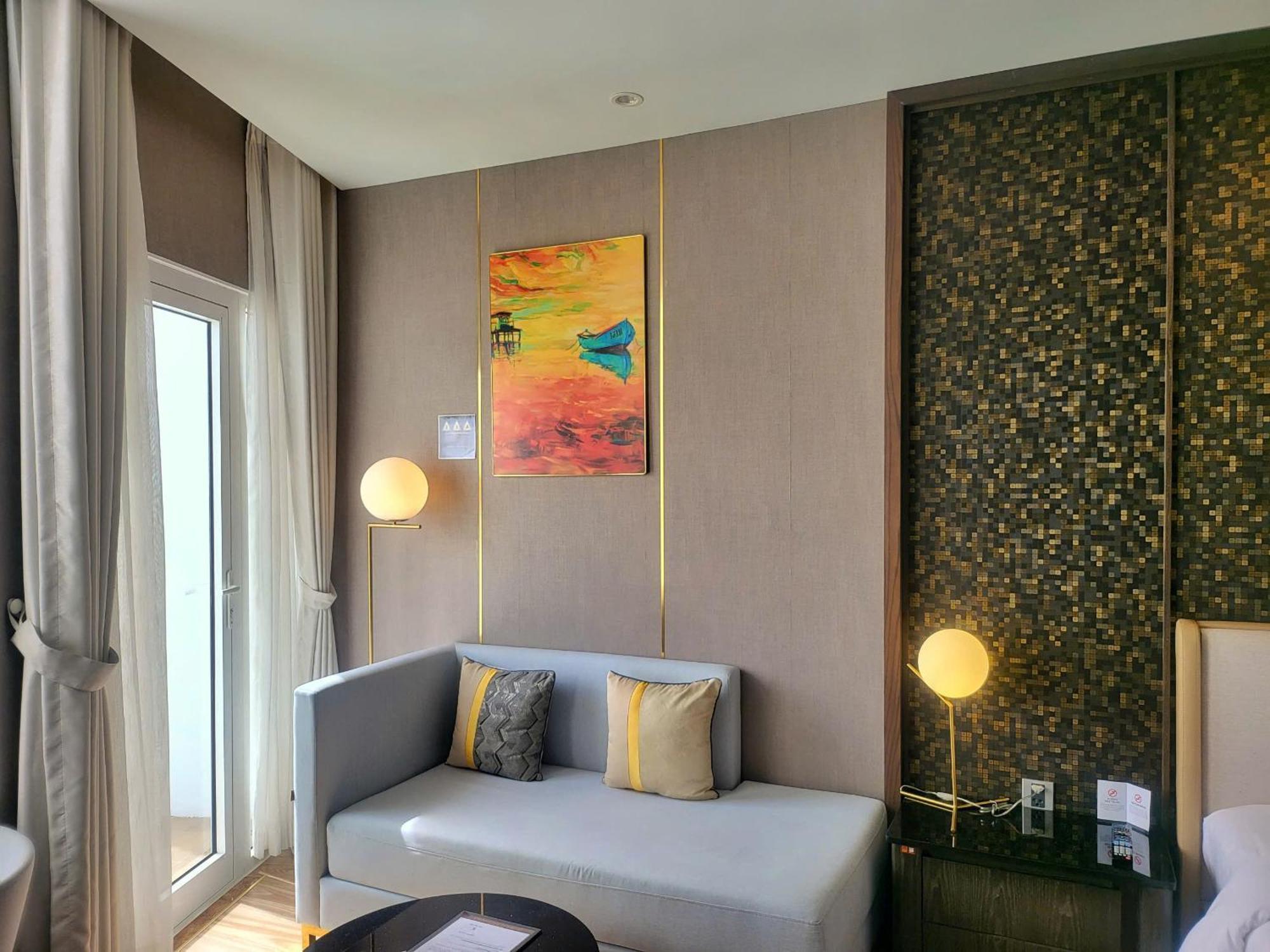 本特钻石之星酒店 Ben Tre 外观 照片 A room at the hotel