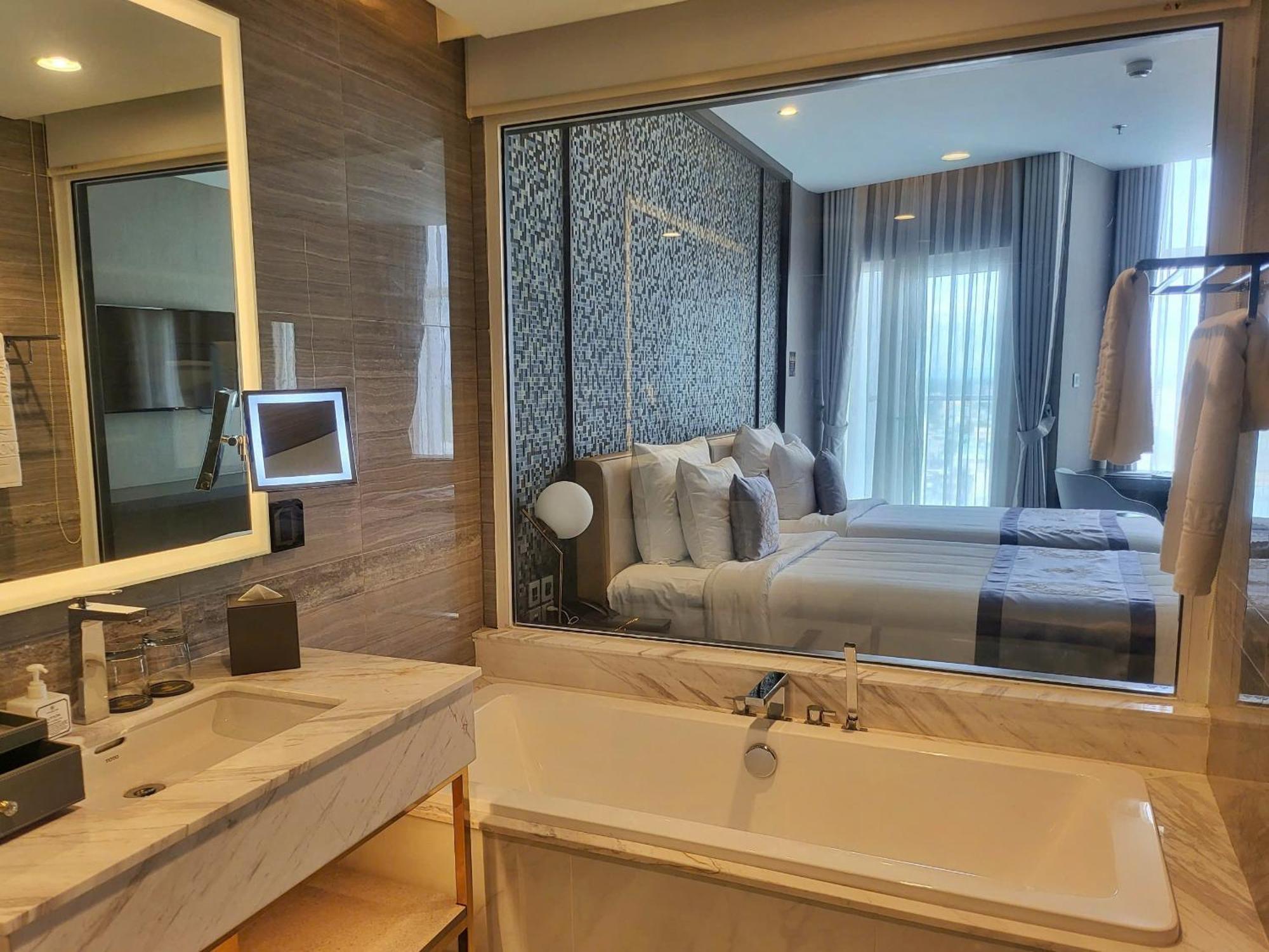 本特钻石之星酒店 Ben Tre 外观 照片 Bathroom
